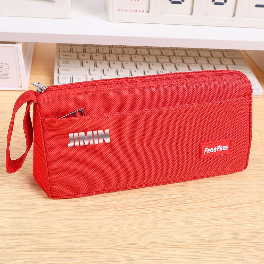 BTS Merchandise do Concerto ARIRANG Estojo de Lona para Lápis Grande Capacidade Bolsa de Papelaria Multifuncional Bolsa de Maquiagem Organizador de Viagem Zíper Material Escolar