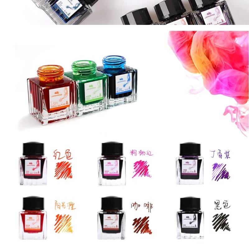 JINHAO 30ml Colored Ink for Fountain Pen Glass Bottled Ink Refill Cartridge School Writing Office Ink Supplies Stationery