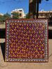 Handmade Colorful Wooden Chowki: Embossed Floral Indian Stool