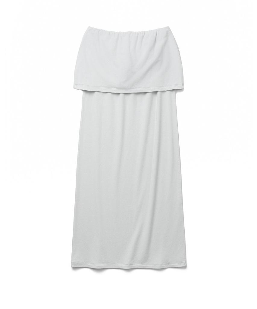 Tudment H-Line Jersey Maxi Skirt Light Gray