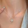 Light Luxry Flower Inlaid Zircon Necklace for Women 2026 New Trend Chain Neckalce Party Jewelry Gifts