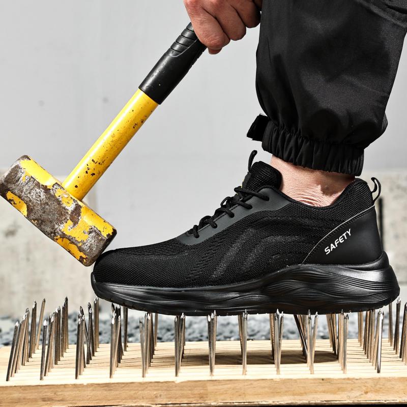Fashion Work Sneakers Steel Toe Shoes Man Safety Shoes Puncture-proof Work Shoes Boots Fashion Indestructible Footwear Security