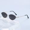 New high-end sunglasses UV-proof metal polygonal sunglasses women's retro fashion show thin sun protection