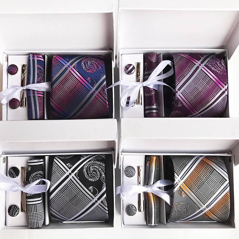 

2025 New Men s Executive Polyester Tie Gift Set - 6 Pieces