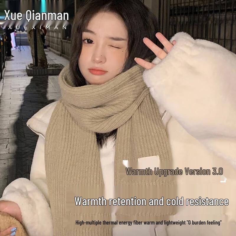 

Xueqiman Women s Soft Knit Winter Scarf One Size