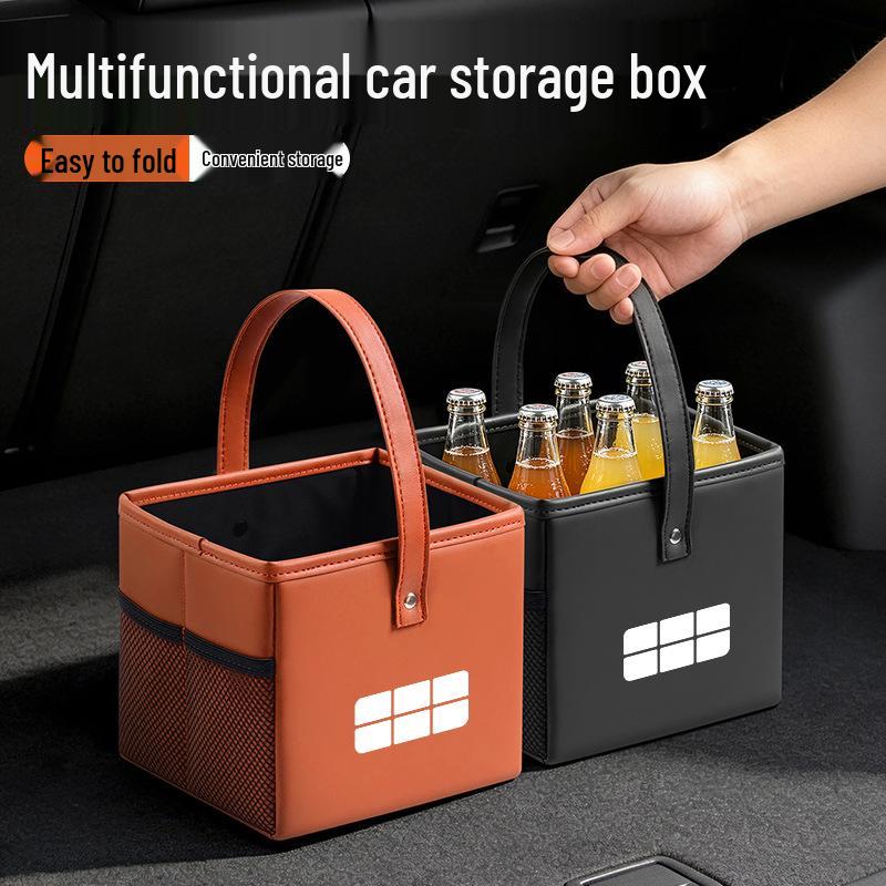 Foldable Car Trash Can & Storage Box for Geely Galaxy A7, E5, E8, M7, M9, Warship 700V, 900