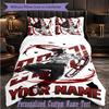 Personalized 3Pcs Bedding SetChainsaw Man Custom Text Duvet Cover Pillowcase Set Bedroom Gift
