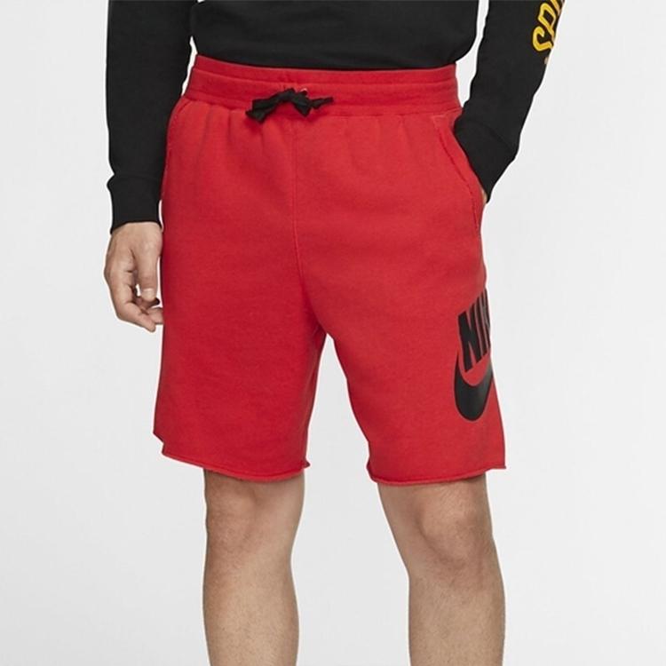 Nike Sportsklær Logotrykk Snøring Sportsshorts Herreshorts Rød AR2376-658