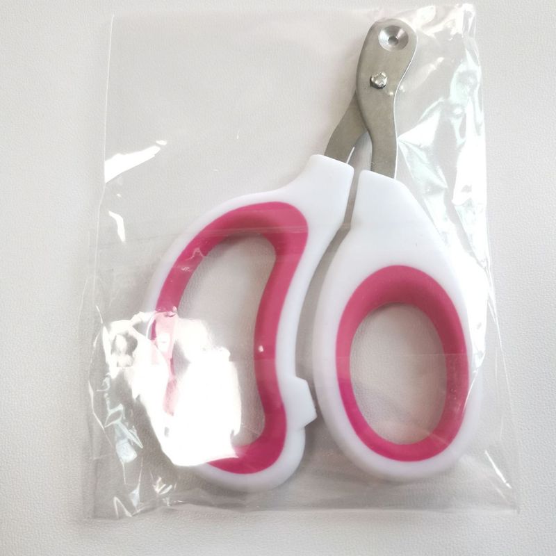 

Exclusive for Cats Nail Scissors round Hole Nail Scissors Stainless Steel Pet Small Blind Cut Cat Nail Clippers Cross-Border Pet Supplies Rose single hole OPP