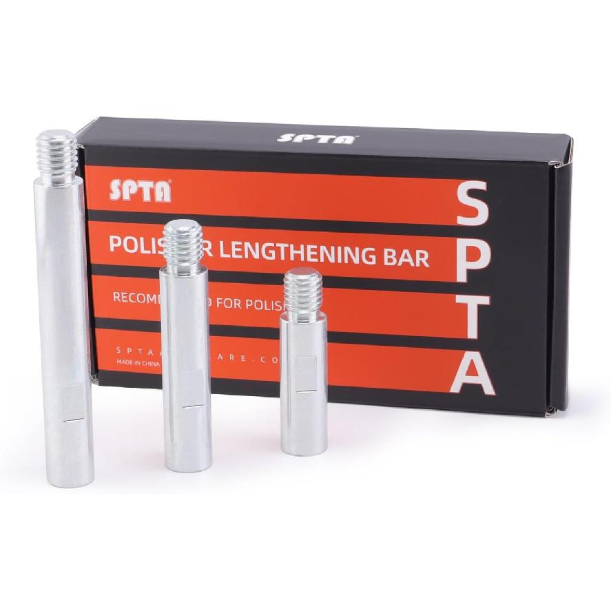 SPTA Metal Rotary Extension Shaft Set, 75Mm,100Mm,140Mm, 5/8 -11 Thread For Rotary Polisher,Car Polisher,Polishing Pads,Backing Plate Electric