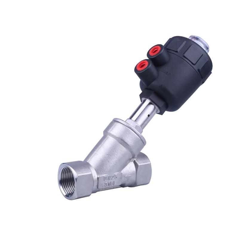 304 Stainless steel angle seat valve pneumatic high temperature and corrosion resistant steam shut-off valve DN15 DN20 DN25 DN50