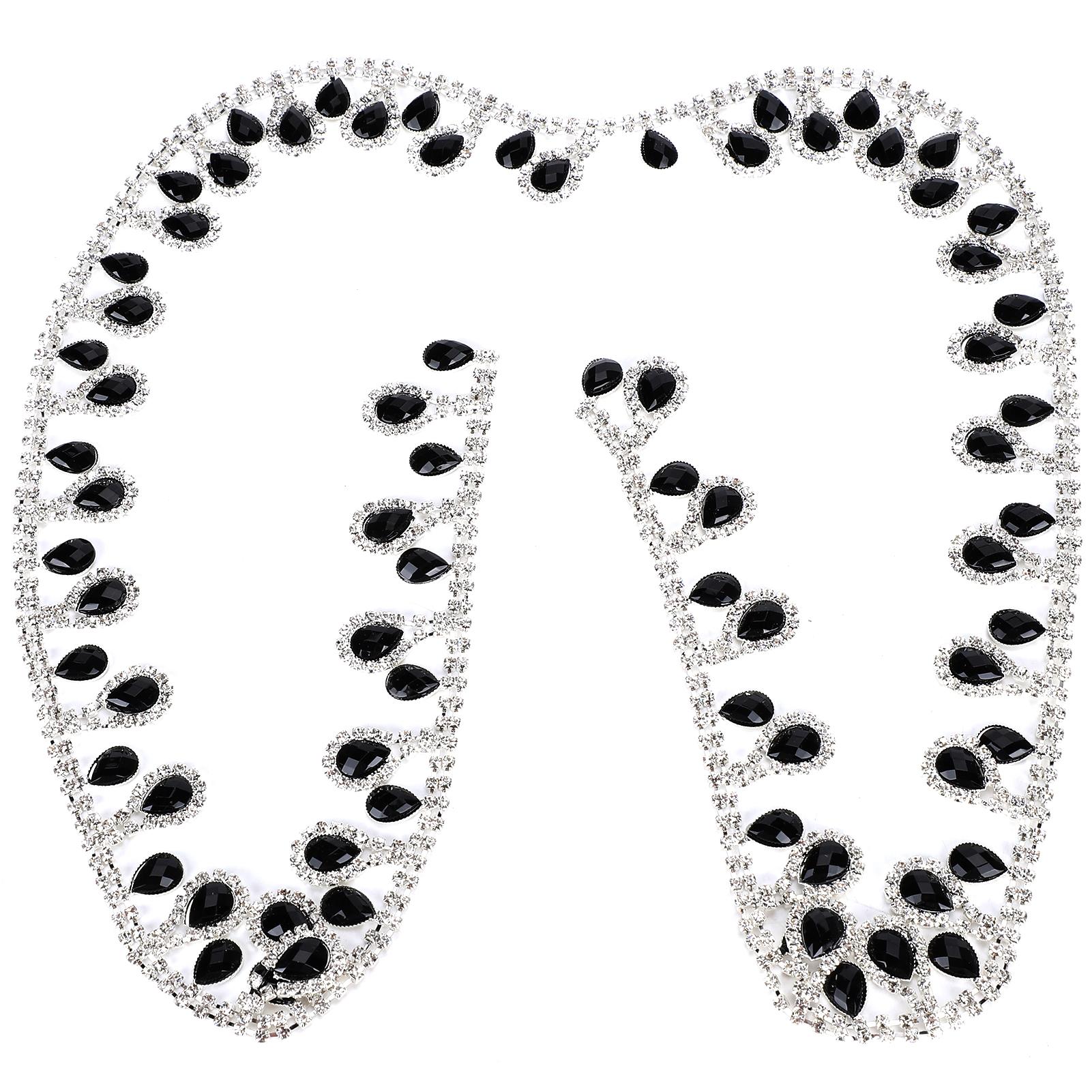 

Черный горный хрусталь с кисточками, стеклянная цепочка, ожерелье, сделай сам, бахрома, кулон, декор для одежды