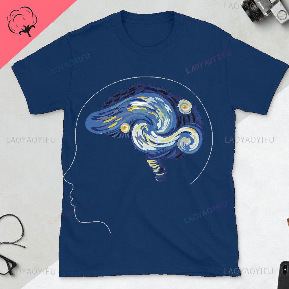 Funny Part of The Brain Color Chart High Quality Tshirt Neurology Print Harajuku Unisex Summer Short Sleeve Gift Tshirt Tops