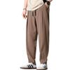 Summer Thin Pants Men's Trendy Brand Loose Large Size Ice Silk Casual Pants Drop Straight Pants