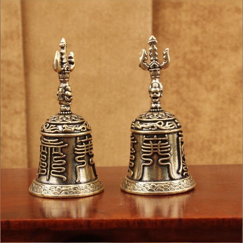 Brass Handicraft Die-Casting Drop Bell Key Car Button Wind Bell Christmas Bronze Bell Creative Gift Home Decoration Accessories
