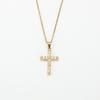Women's Adjustable Stainless Steel Zirconia Cross Clavicle Necklace
