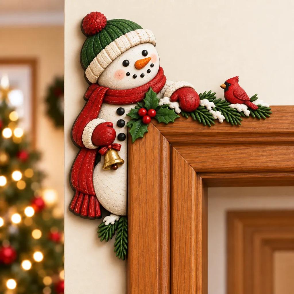 3d Peeking Christmas Decor Resin Christmas Decoration Christmas Corner Ornament 3d For Entryways Holiday Gift Living