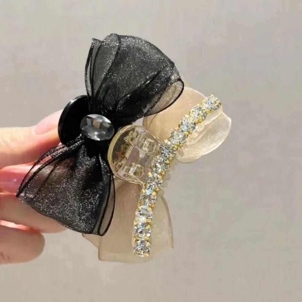 

Заколка для волос с бантиком и стразами, модная заколка для волос