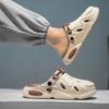 Fashion Summer Beach Men Sandals Breathable Men Casual Shoe Hole Shoes Light Clogs Home Garden Outdoor Male Flat Slippers Big Size 38-47