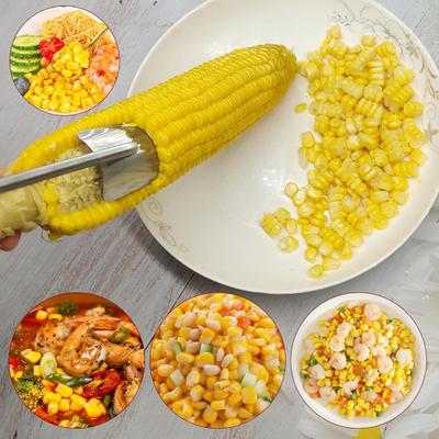 Corn Planer Thresher Stainless Steel Corn Cob Peeler Corn Thresher Tool with Ergonomic Handle for Home Kitchen BBQ