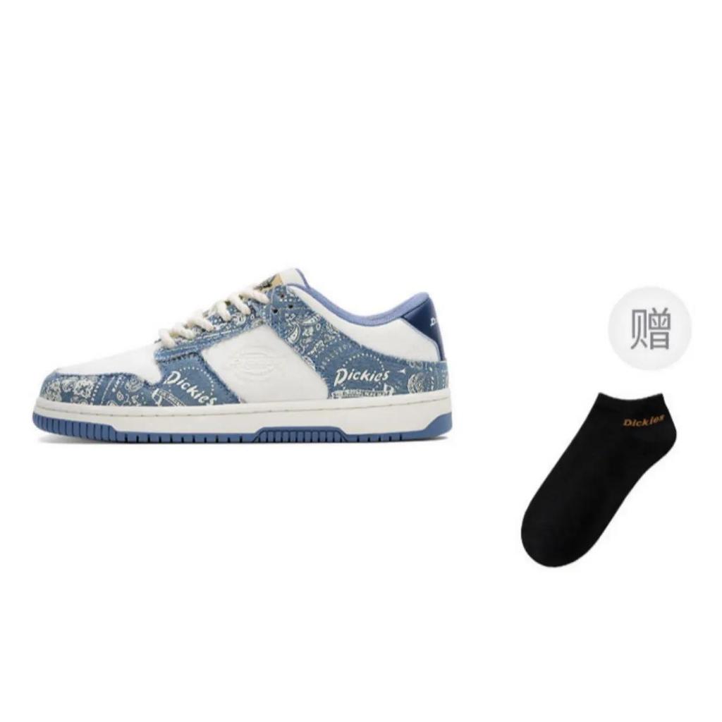 Dickies Breathable Low top Skateboard Shoes Unisex White Blue (Unisex) Skate Shoes