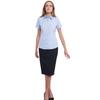 Russell Collection Womens/Ladies Herringbone Short-Sleeved Shirt