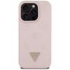 Guess Grained Hot Stamp Peony Triangle Logo MagSafe Case for iPhone 16 Pro Pink