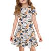 Girl Summer Dress Color & Print Short Sleeve Dress With Pocket Casual Dress Shorts Sleeve Party Dress Easter Day