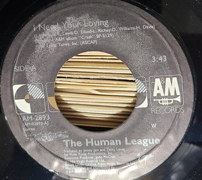 7inch Record HUMAN LEAGUE - I Need Your Loving AM2893 Virgin 1986 US Dance & Electronica Used