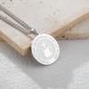 Lucktune Saint Padre Pio Pendant Necklace Women's Stainless Steel Necklace Catholic Religious Amulet Jewelry Pray For Us Gifts