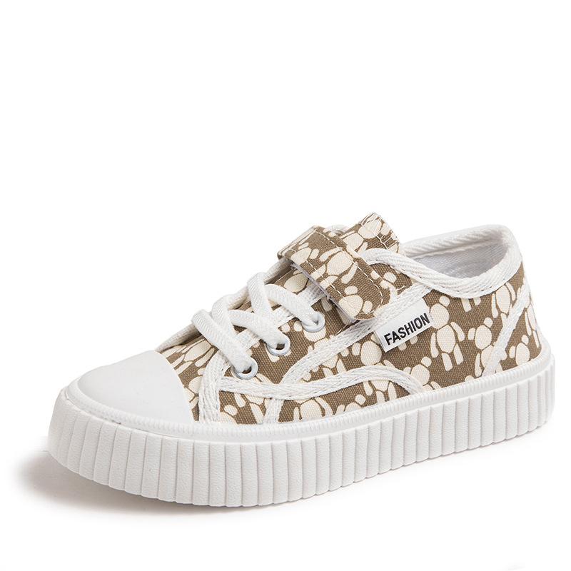 Children's Canvas Shoes Violent Bear Girls Fashion Board Shoes Boys Sports Shoes 2025 New Spring and Autumn Breathable Casual Shoes