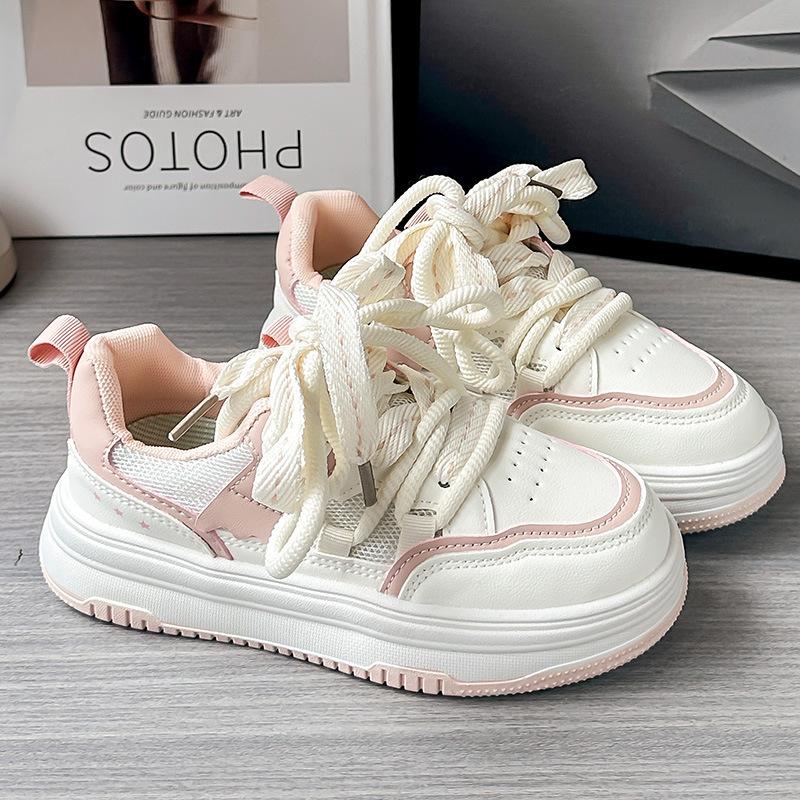Girls' sports board shoes, middle-aged and older children's spring and summer 2025 fashion, little white shoes, girls' foreign style, children's casu