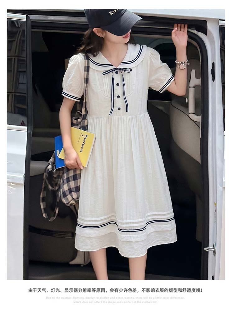 Girls' College Style Dress 2026 New Children's Korean Style Dress, Stylish and Versatile Summer Outfit, Big Children's Princess Dress Trend