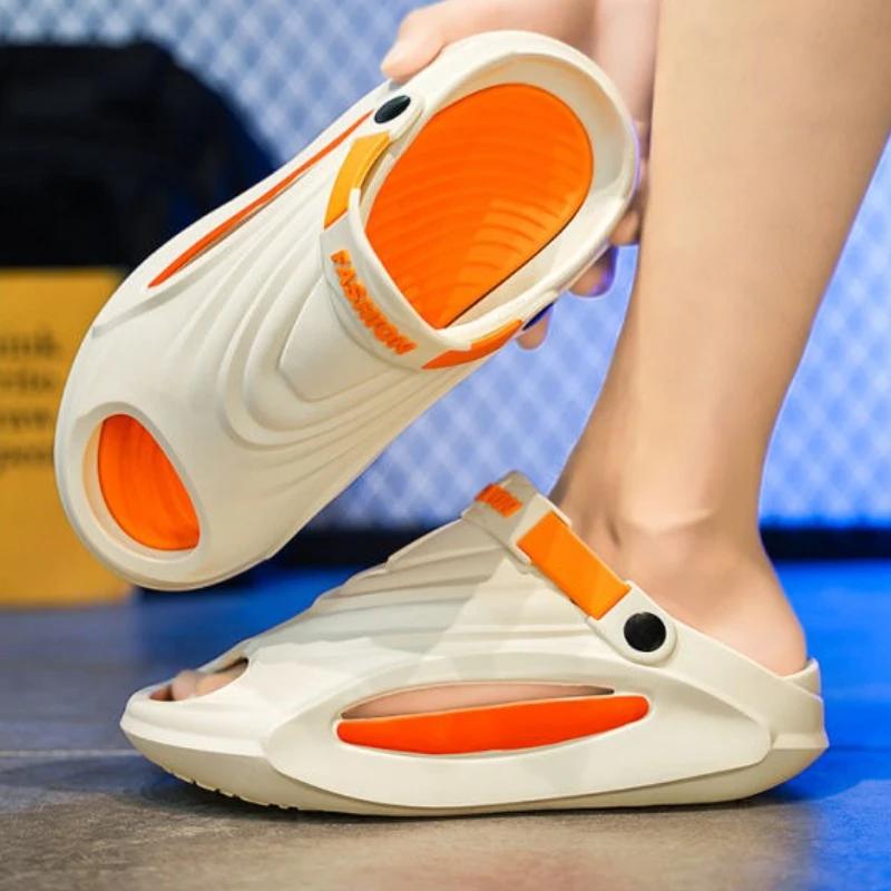 Anti-slip Men's Shoe Platform Beach Elegant 2025 Slides Fun Pvc Summer Sale Eva Cheap Shoes Liquidation Y2k Male Slipper
