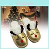Cozy Christmas Reindeer Slippers With Plush Upper And Thick Foam Insole For Adults