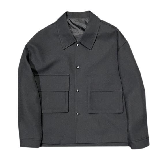 

Весна Осень Мужское Пальто Карго Однотонное Куртка с Длинным Рукавом Отложной Воротник Однобортное Верхняя Одежда Уличная Одежда 3XL чёрный