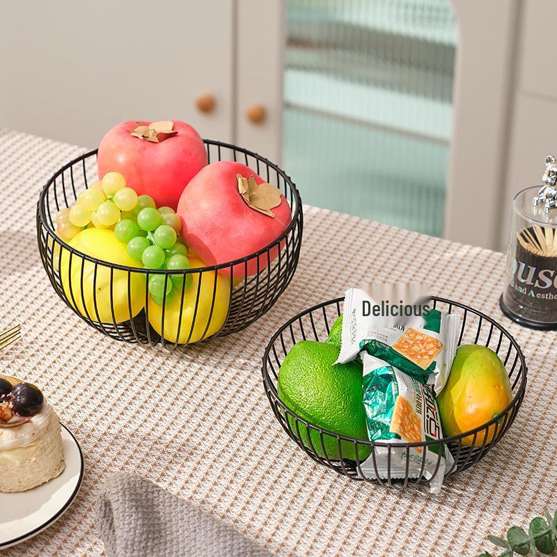 Elegant Nordic Wrought Iron Fruit Plate: Stylish Living Room Snack & Candy Basket