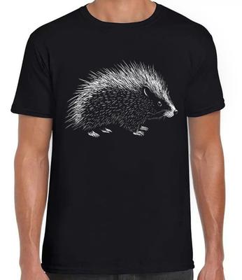 Stachelschwein Niedliches Tier Seltsam Humorvoll Urkomisch Witzig Lustig Schwarzes T-Shirt 403