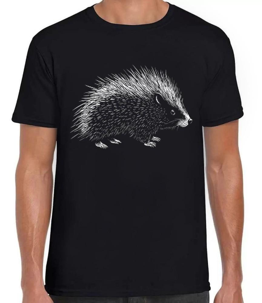 

Дикобраз Милое Животное Странный Юмористический Веселый Остроумный Смешной Черная Футболка 403 L