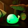 Rechargeable Children's LED Night Light Animal Night Light Silicone Soft Cartoon Whale Dolphins Lamp for Kids Decoration