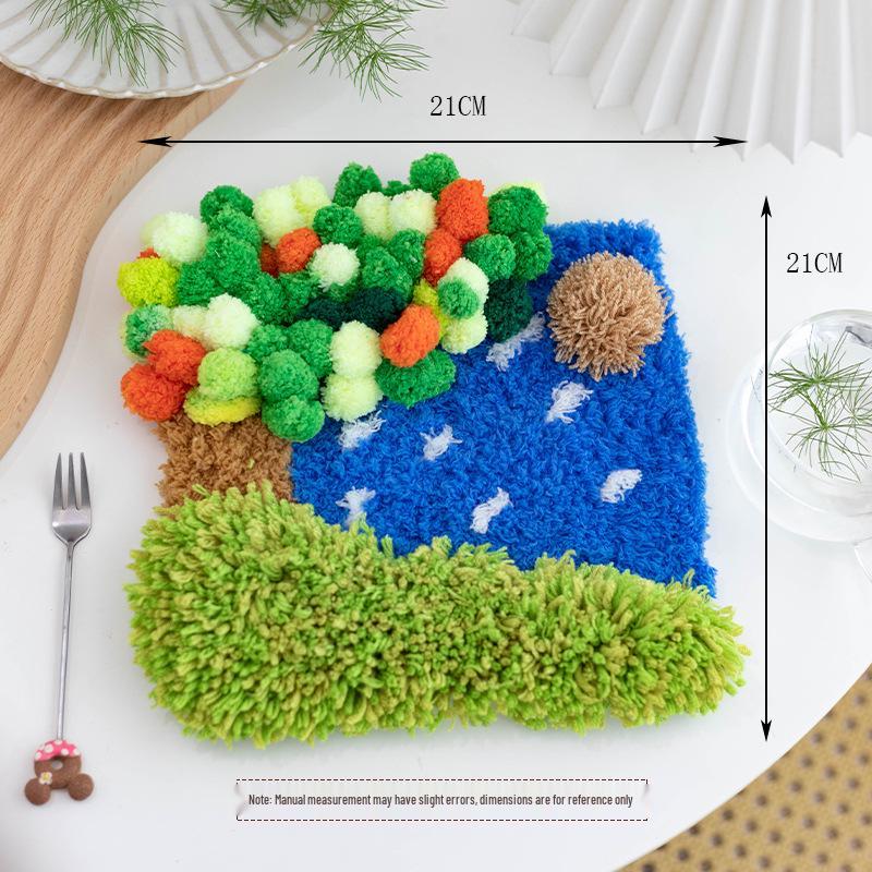 Moss Coaster Rug Kit: Beginner-Friendly Mori Style Doormat Gift Set