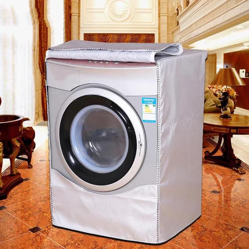 Sunscreen Dust Proof Cover Washing Machine Cover Waterproof Case Washing Machine Protective Dust Front Load Wash Dryer 4 Sizes