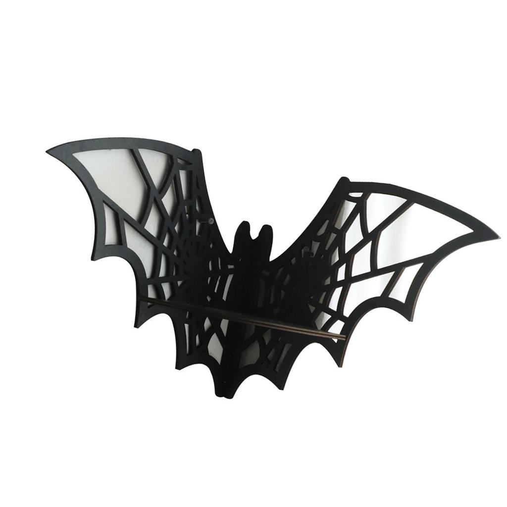 Festival Wood Spiderweb Shape Wall Mount Shelf for Halloween Decors Wall Floating Shelf Hanging Storage Rack for Party