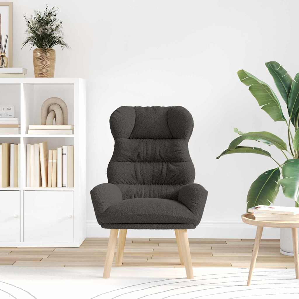 Armchair Dark Grey 69 x 74 x 93 cm Sherpa Fabric