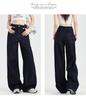 Summer 2024 American Design Women's Wide-Leg High-Waisted Straight Jeans - Slimming, Loose, Floor-Length