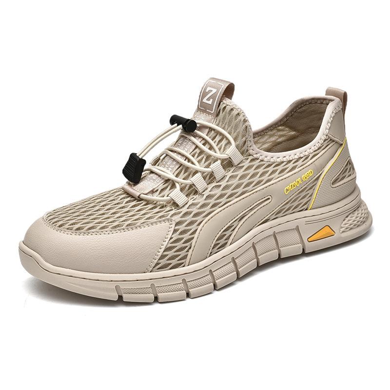 

Men s shoes summer hollow thin mesh shoes men s breathable mesh shoes sports shoes one pedal soft-soled running shoes 46