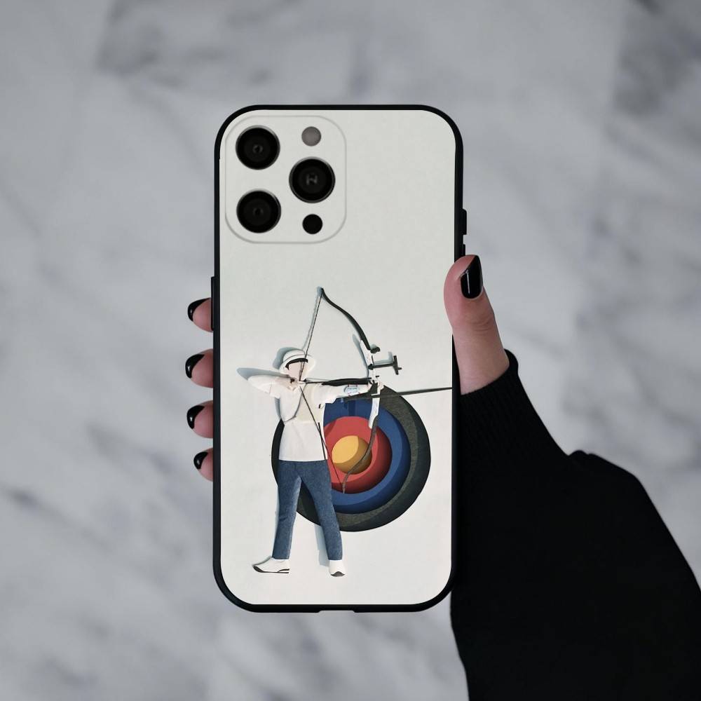 A-Archery S-Sprot   Phone Case For iPhone 17pro,16,15,14,13,12,11 Plus,Pro Max,XS,Soft Silicone Black Cover