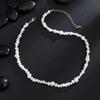 PuRui Fashion Semi Baroque Imitation Zircon Choker Necklace Men Temperament Luxury Clavicle Chain Couple Zircon 2025 New Gift