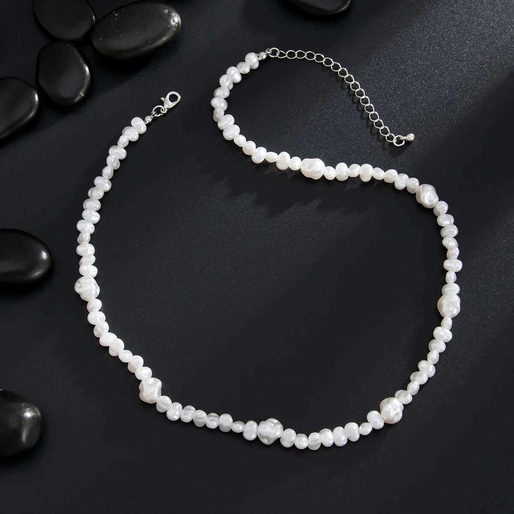 PuRui Fashion Semi Baroque Imitation Zircon Choker Necklace Men Temperament Luxury Clavicle Chain Couple Zircon 2025 New Gift