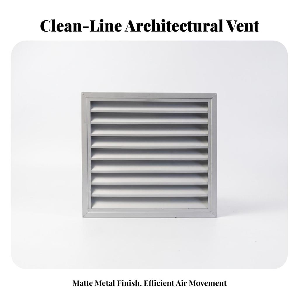 Low-Profile Aluminum Vent Cover | Wall Ventilation Grille, Louvered Vent, for